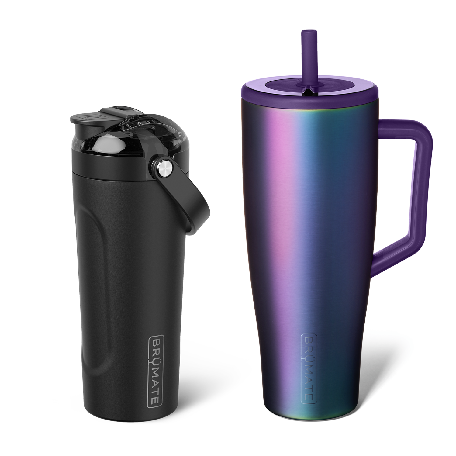 Shake + Glow Bundle | Dark Aura & Matte Black | 40oz/25oz - Fresh Finish