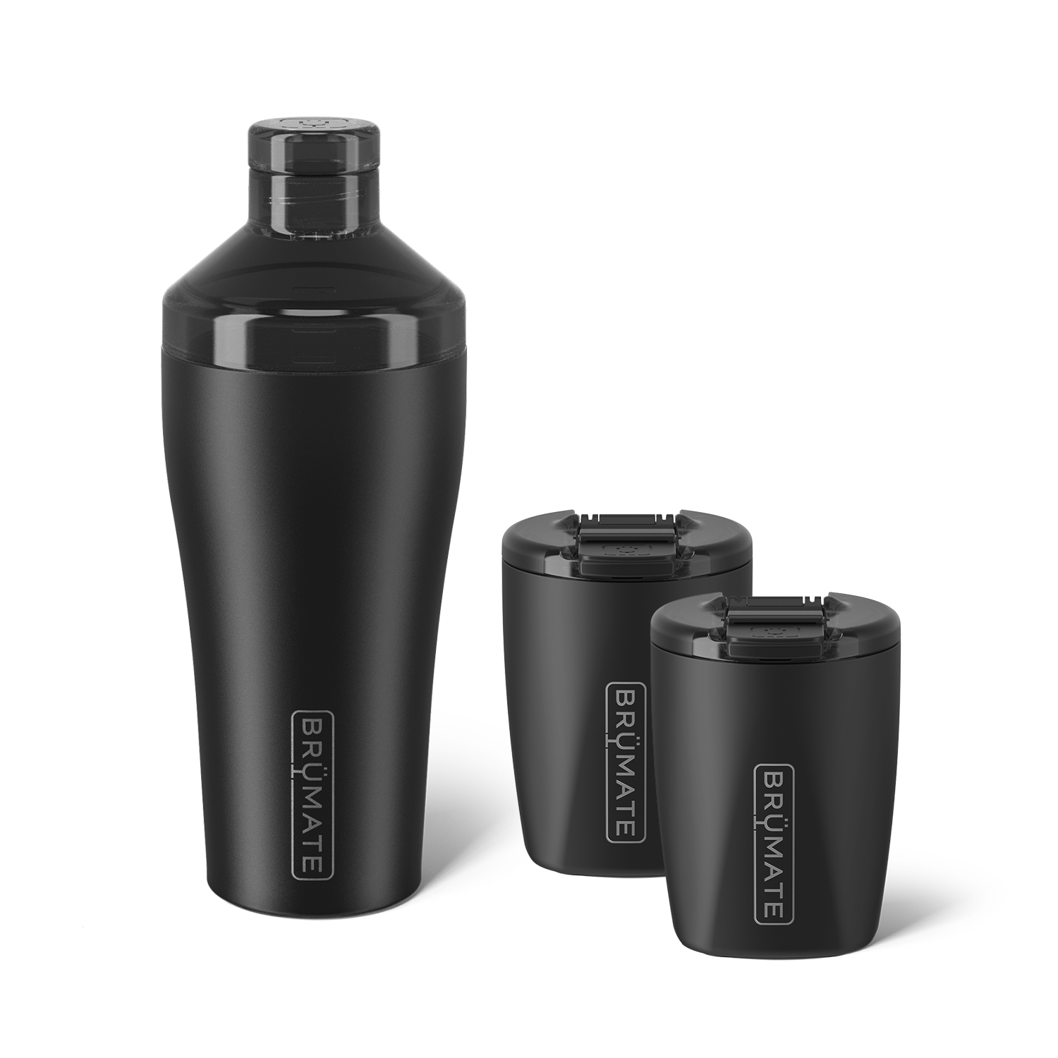 Cocktail Shaker + Rocks Bundle | Matte Black | 22/12oz - Fresh Finish