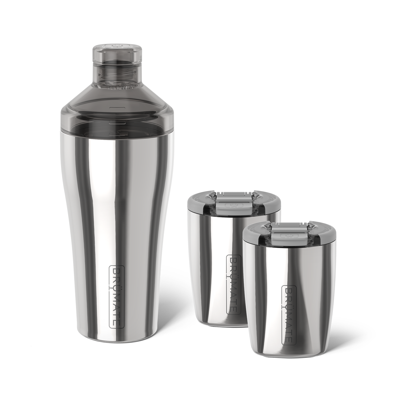Cocktail Shaker + Rocks Bundle | Polished Stainless | 22/12oz - Daily Clean