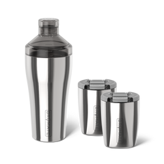 Cocktail Shaker + Rocks Bundle | Polished Stainless | 22/12oz - Daily Clean