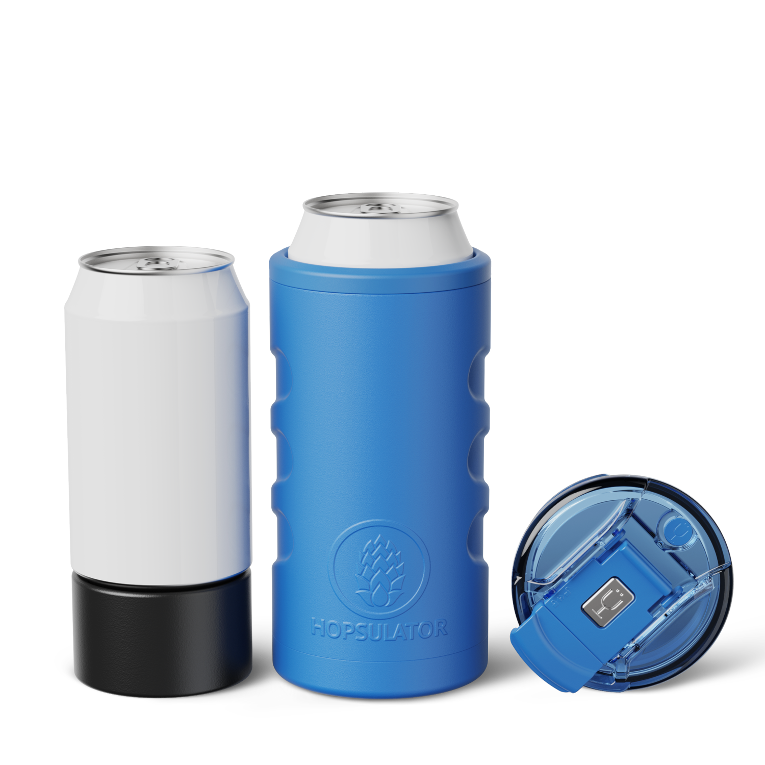 Retro Hopsulator Trio | Matte Azure | 12/16oz Standard Cans - Family Ready
