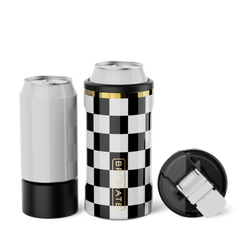 Hopsulator Trio V2 | Black & White Checker | 12/16oz Standard Cans - Home Refresh