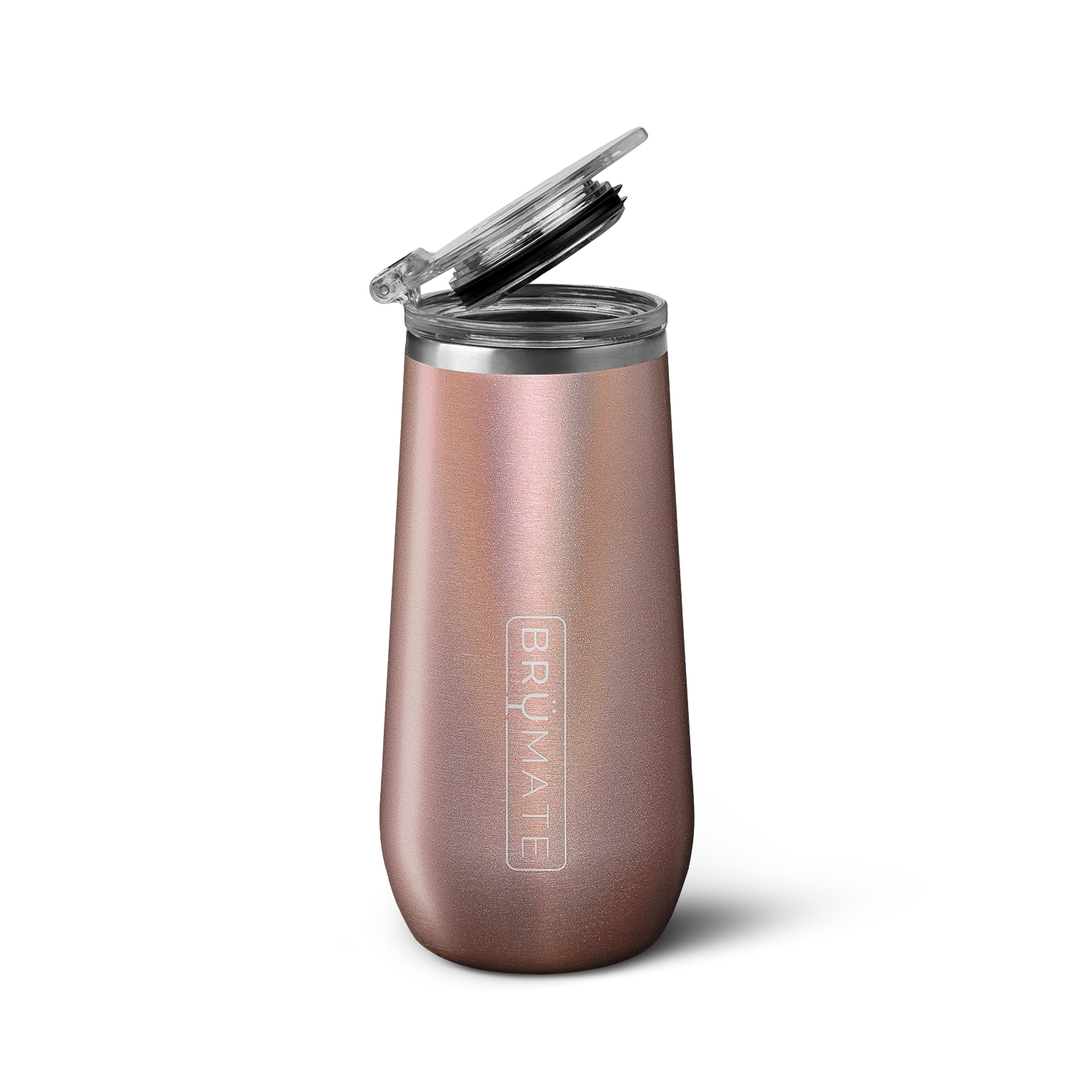 Champagne Flute | Glitter Rose Gold | 12oz - Easy Entertaining