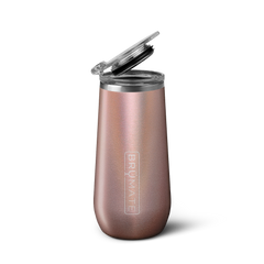 Champagne Flute | Glitter Rose Gold | 12oz - Easy Entertaining